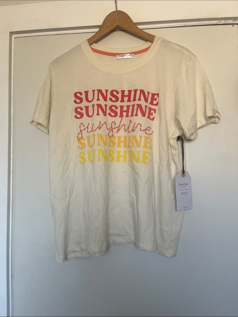 Sweet Soul Clothing Co. Cream Top with Black Tag Cord